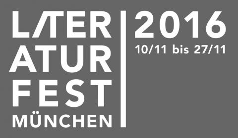 Quelle: http://www.literaturfest-muenchen.de/fileadmin/redaktion/bilder/2016/Pressefotos/LitFest16mD_Grau.jpg Logo Literaturfest München 2016